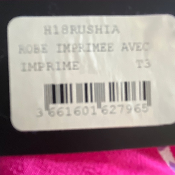 Maje NWT Rushia Pink and Blue Floral Handkerchief Hem Dress Size Large - Picture 14 of 16